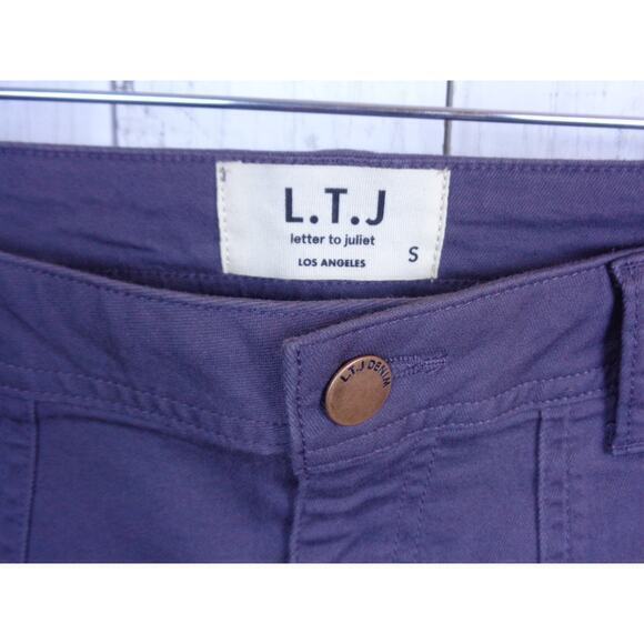 L.T.J. letter to juliet Cargo Jogger Pants Zippered bottom Gray Women Size Small - Picture 4 of 6
